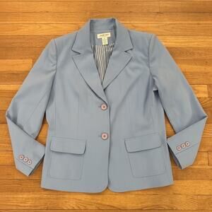 Judith Hart blue two button blazer career jacket size 14
 b1